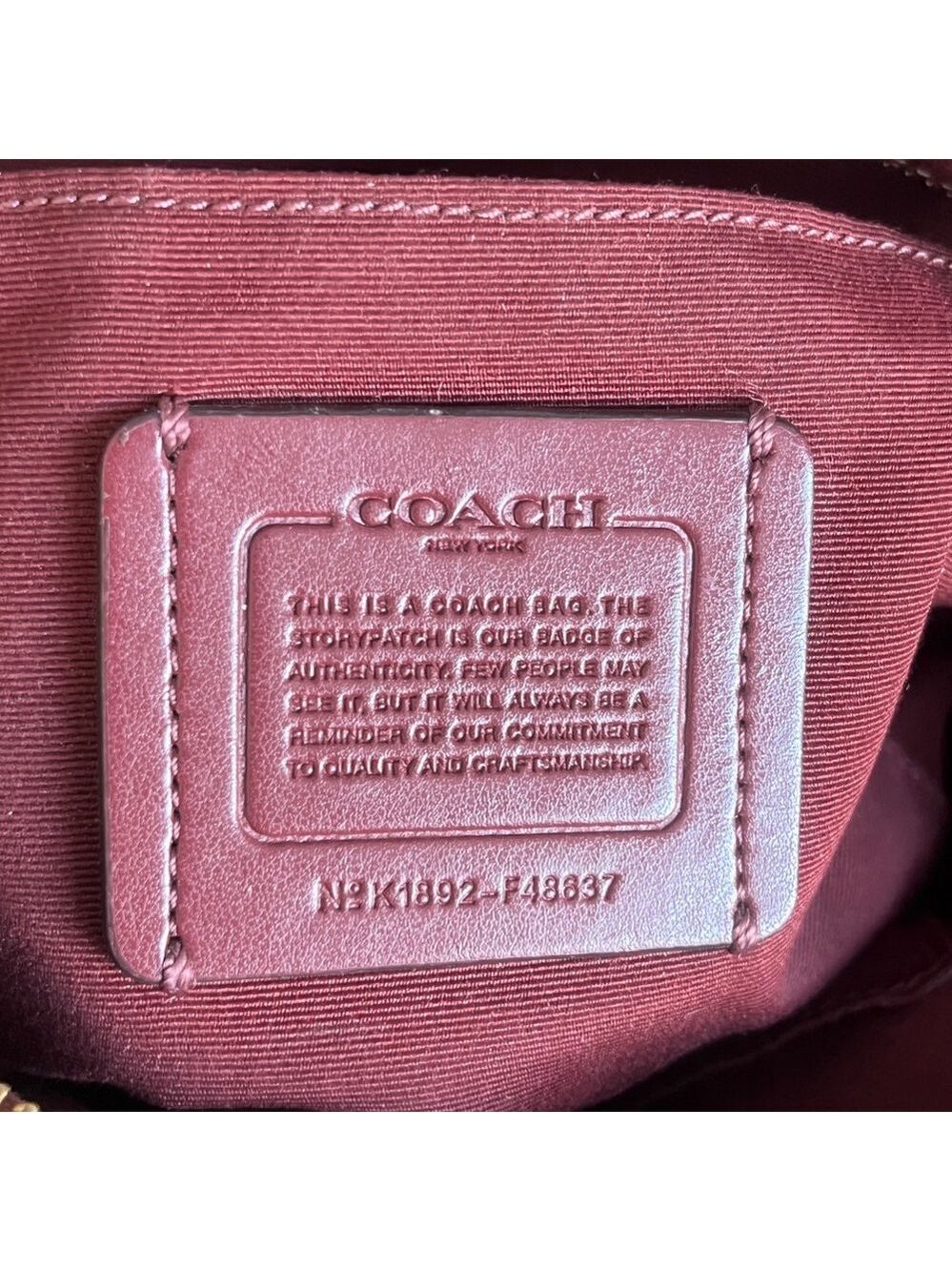 Vintage Leather Coach Handbag - Picture 12 of 16